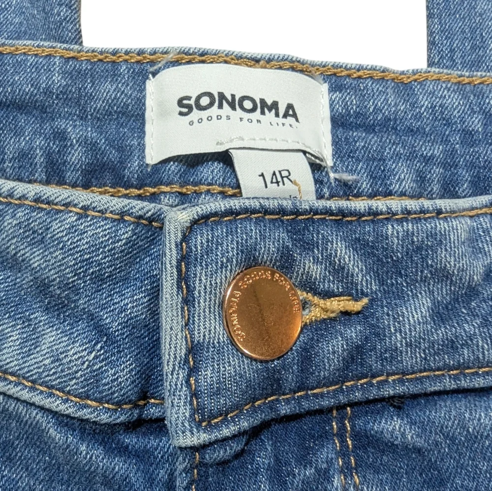 Sonoma High Rise Straight Stretch Blue Jeans Size 14